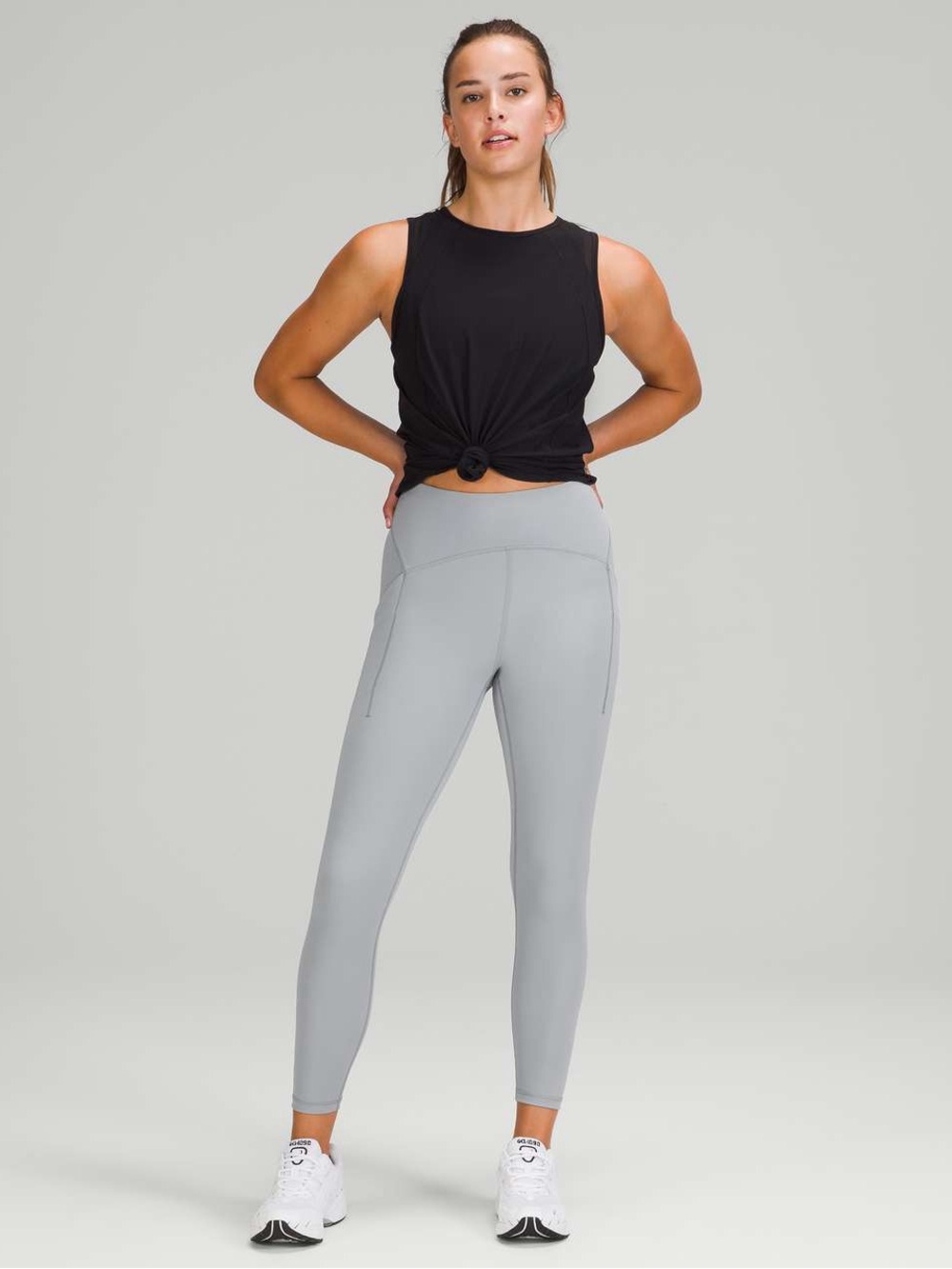lululemon power thru tight gray size 4